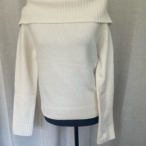 Dry Goods Off-Shoulder White Sweater